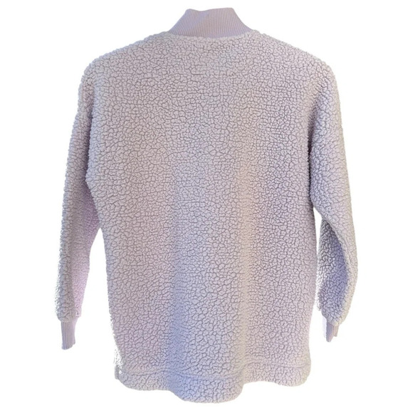 Aerie Dream Sherpa Quarter Zip Sweatshirt Pullover Purple XS - Picture 3 of 12